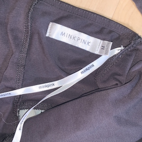 MINKPINK Silky High Low Halter Style Tie Dress - Picture 6 of 8